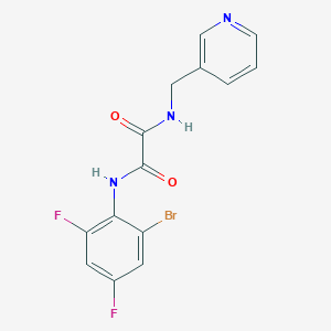 molecular formula C14H10BrF2N3O2 B5994641 N'-(2-bromo-4,6-difluorophenyl)-N-(pyridin-3-ylmethyl)oxamide 