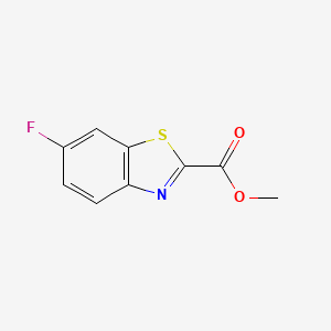 molecular formula C9H6FNO2S B599473 Methyl (6-fluorobenzothiazol-2-yl)formate CAS No. 197364-67-3