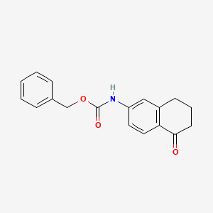 molecular formula C18H17NO3 B599483 Benzyl 5-oxo-5,6,7,8-tetrahydronaphthalen-2-ylcarbamate CAS No. 164149-25-1