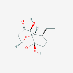 molecular formula C₁₁H₁₆O₅ B599487 Agistatin E CAS No. 144096-48-0