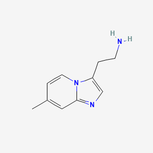 molecular formula C10H13N3 B599488 2-(7-Methylimidazo[1,2-a]pyridin-3-yl)ethanamine CAS No. 171346-86-4