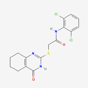 molecular formula C16H15Cl2N3O2S B5994901 N-(2,6-dichlorophenyl)-2-[(4-oxo-3,4,5,6,7,8-hexahydro-2-quinazolinyl)thio]acetamide 