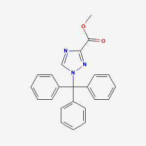 molecular formula C23H19N3O2 B599491 methyl 1-trityl-1H-1,2,4-triazole-3-carboxylate CAS No. 151607-70-4