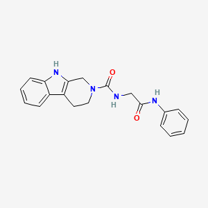 molecular formula C20H20N4O2 B5994916 N-[2-oxo-2-(phenylamino)ethyl]-1,3,4,9-tetrahydro-2H-beta-carboline-2-carboxamide 