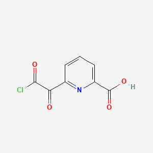 molecular formula C8H4ClNO4 B599497 6-[Chloro(oxo)acetyl]pyridine-2-carboxylic acid CAS No. 196314-39-3