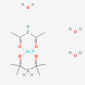 molecular formula C15H27EuO9 B599498 Europium(3+);pentane-2,4-dione;trihydrate CAS No. 18702-22-2