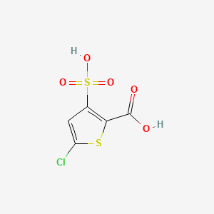 molecular formula C5H3ClO5S2 B599499 5-氯-3-磺基噻吩-2-羧酸 CAS No. 187746-94-7