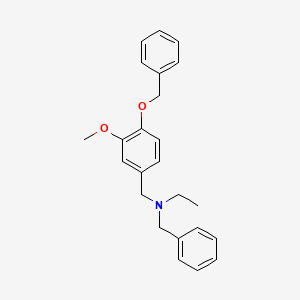 molecular formula C24H27NO2 B5994998 N-benzyl-N-[4-(benzyloxy)-3-methoxybenzyl]ethanamine 