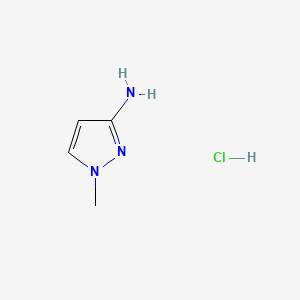 molecular formula C4H8ClN3 B599504 3-Amino-1-methylpyrazole hydrochloride CAS No. 127107-29-3