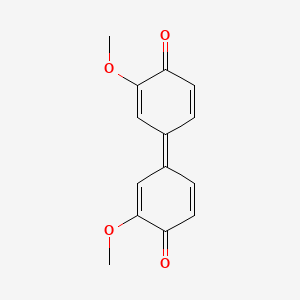 molecular formula C14H12O4 B599505 (1Z)-3,3'-Dimethoxy[1,1'-bi(cyclohexa-2,5-dien-1-ylidene)]-4,4'-dione CAS No. 17423-63-1