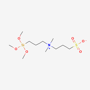 molecular formula C11H27NO6SSi B599507 3-[Dimethyl(3-trimethoxysilylpropyl)azaniumyl]propane-1-sulfonate CAS No. 151778-80-2