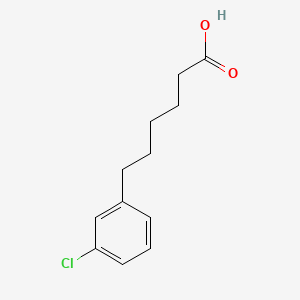 molecular formula C12H15ClO2 B599509 6-(3-Chlorophenyl)hexanoic acid CAS No. 105911-55-5