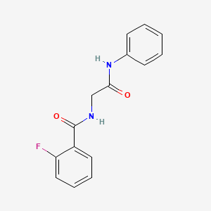 molecular formula C15H13FN2O2 B5995096 N-(2-anilino-2-oxoethyl)-2-fluorobenzamide 