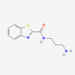 molecular formula C11H13N3OS B599524 N-(3-aminopropyl)benzo[d]thiazole-2-carboxamide CAS No. 1120264-75-6
