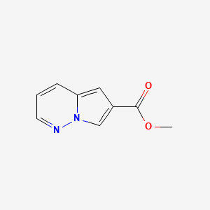molecular formula C9H8N2O2 B599527 Methyl pyrrolo[1,2-b]pyridazine-6-carboxylate CAS No. 108128-21-8