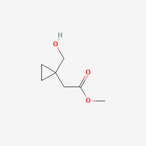molecular formula C7H12O3 B599530 Methyl (1-hydroxymethylcyclopropyl)acetate CAS No. 142148-13-8