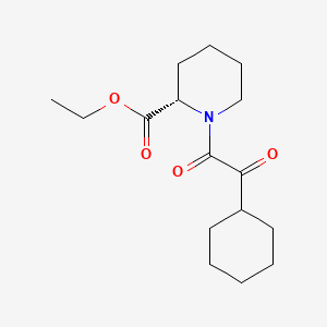 molecular formula C16H25NO4 B599532 (S)-Ethyl 1-(2-cyclohexyl-2-oxoacetyl)piperidine-2-carboxylate CAS No. 152754-32-0