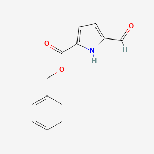 molecular formula C13H11NO3 B599534 Benzyl 5-formyl-1H-pyrrole-2-carboxylate CAS No. 183172-57-8