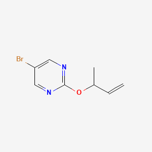 molecular formula C8H9BrN2O B599535 5-Bromo-2-(1-methyl-2-propenyloxy)pyrimidine CAS No. 123089-12-3