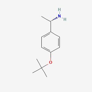 molecular formula C12H19NO B599536 Benzenemethanamine, 4-(1,1-dimethylethoxy)-a-methyl-, (S)- CAS No. 143589-82-6