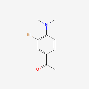 molecular formula C10H12BrNO B599537 1-(3-溴-4-(二甲基氨基)苯基)乙酮 CAS No. 142500-11-6