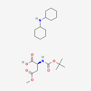 molecular formula C22H40N2O6 B599538 Dicyclohexylamine (S)-2-((tert-butoxycarbonyl)amino)-4-methoxy-4-oxobutanoate CAS No. 135941-84-3
