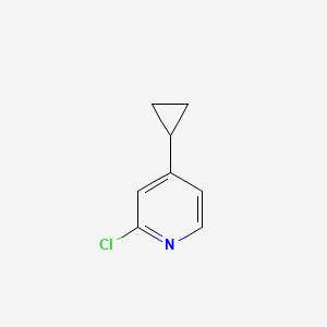 molecular formula C8H8ClN B599539 2-Chloro-4-cyclopropylpyridine CAS No. 168975-75-5