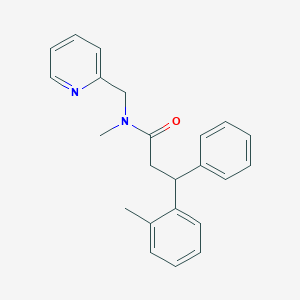 molecular formula C23H24N2O B5995414 N-methyl-3-(2-methylphenyl)-3-phenyl-N-(2-pyridinylmethyl)propanamide 