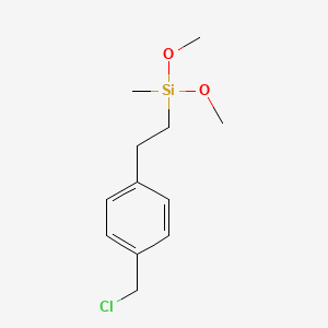 molecular formula C12H19ClO2Si B599545 (4-(Chloromethyl)phenethyl)dimethoxy(methyl)silane CAS No. 160676-60-8