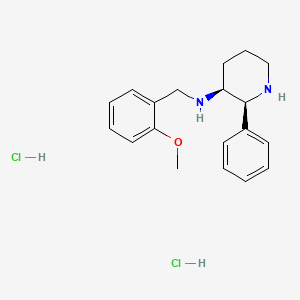 molecular formula C19H26Cl2N2O B599547 (2S,3S)-N-[(2-甲氧基苯基)甲基]-2-苯基-3-哌啶胺二盐酸盐 CAS No. 145148-39-6