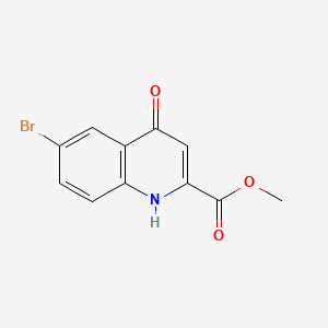 molecular formula C11H8BrNO3 B599549 Methyl 6-bromo-4-hydroxyquinoline-2-carboxylate CAS No. 145369-93-3