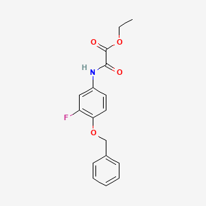 molecular formula C17H16FNO4 B599553 Ethyl 2-((4-(benzyloxy)-3-fluorophenyl)amino)-2-oxoacetate CAS No. 163485-46-9