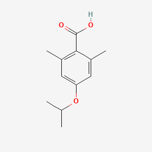 molecular formula C12H16O3 B599556 4-Isopropoxy-2,6-dimethylbenzoic acid CAS No. 100256-93-7