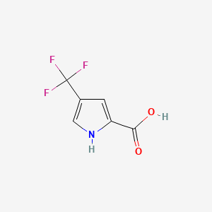 molecular formula C6H4F3NO2 B599558 4-(Trifluoromethyl)-1H-pyrrole-2-carboxylic acid CAS No. 149427-58-7