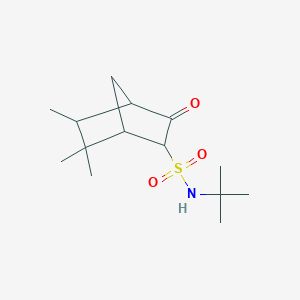 molecular formula C14H25NO3S B5995593 N-tert-butyl-5,6,6-trimethyl-3-oxobicyclo[2.2.1]heptane-2-sulfonamide 