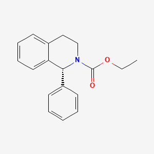molecular formula C18H19NO2 B599562 (R)-ethyl 1-phenyl-3,4-dihydroisoquinoline-2(1H)-carboxylate CAS No. 180468-41-1