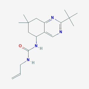 molecular formula C18H28N4O B5995620 N-allyl-N'-(2-tert-butyl-7,7-dimethyl-5,6,7,8-tetrahydro-5-quinazolinyl)urea 