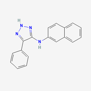 molecular formula C18H14N4 B599563 4-(2-Naphthylamino)-5-phenyltriazole CAS No. 110032-28-5