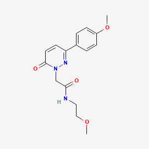 molecular formula C16H19N3O4 B5995673 N-(2-methoxyethyl)-2-[3-(4-methoxyphenyl)-6-oxopyridazin-1(6H)-yl]acetamide 