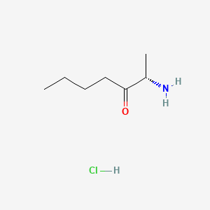 molecular formula C7H16ClNO B599569 (S)-2-Aminoheptan-3-one hydrochloride CAS No. 156990-36-2