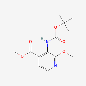 molecular formula C13H18N2O5 B599570 Methyl 3-((tert-butoxycarbonyl)amino)-2-methoxyisonicotinate CAS No. 175965-50-1