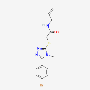 molecular formula C14H15BrN4OS B5995746 N~1~-ALLYL-2-{[5-(4-BROMOPHENYL)-4-METHYL-4H-1,2,4-TRIAZOL-3-YL]SULFANYL}ACETAMIDE 