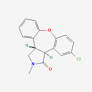 molecular formula C17H14ClNO2 B599575 trans-11-chloro-2-methyl-2,3,3a,12b-tetrahydro-1H-dibenzo[2,3:6,7]oxepino[4,5-c]pyrrol-1-one CAS No. 129385-59-7