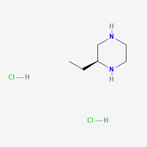 molecular formula C6H16Cl2N2 B599577 (S)-2-ethylpiperazine dihydrochloride CAS No. 128427-05-4