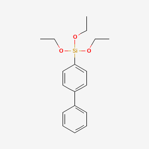 molecular formula C18H24O3Si B599582 [1,1'-Biphenyl]-4-yltriethoxysilane CAS No. 18056-97-8