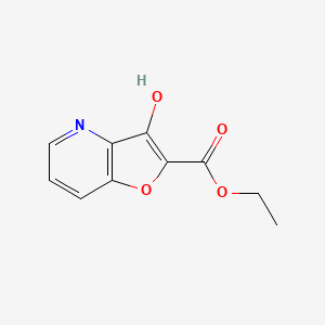 molecular formula C10H9NO4 B599584 Ethyl 3-hydroxyfuro[3,2-b]pyridine-2-carboxylate CAS No. 107095-99-8