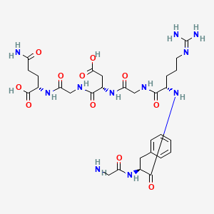 molecular formula C30H45N11O11 B599586 Gfrgdgq CAS No. 148913-98-8