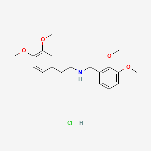 molecular formula C19H26ClNO4 B599587 N-[(2,3-dimethoxyphenyl)methyl]-3,4-dimethoxy-benzeneethanamine hydrochloride CAS No. 102321-59-5