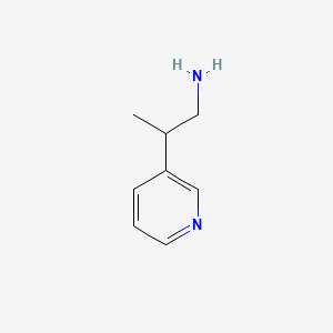 molecular formula C8H12N2 B599589 3-Pyridineethanamine, beta-methyl- CAS No. 199296-38-3