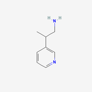 molecular formula C8H12N2 B599589 2-(3-Pyridyl)-1-propylamine CAS No. 199296-38-3